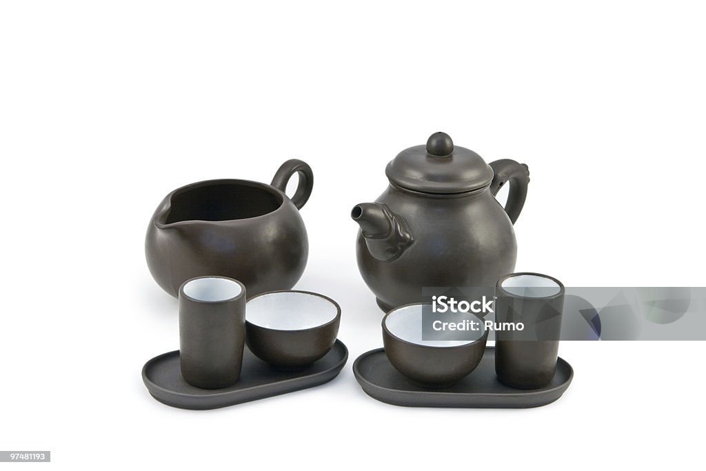 Tetera y recipientes para ceremonia del té - Foto de stock de Bebida libre de derechos