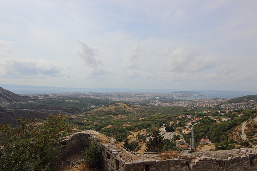 Panoramic from Klis fortress, Croatia