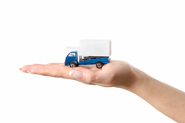 istock Toy truck on hand 97481494