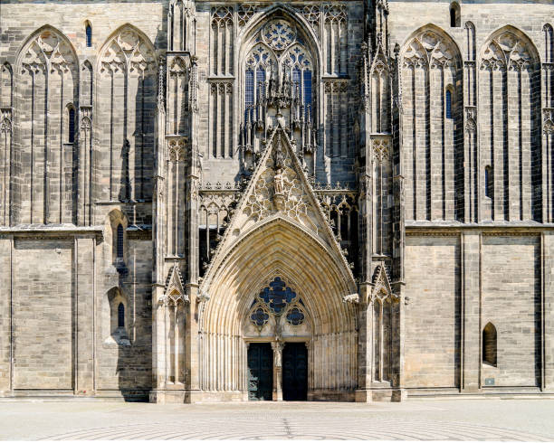 View at the top of the towers of the cathedral in Erfurt, thuringia