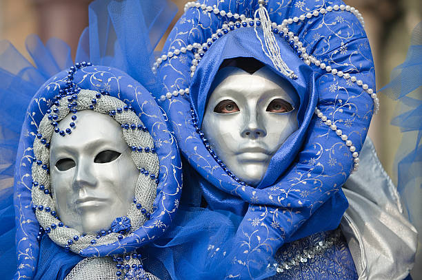 Venetian carnival mask on the white background