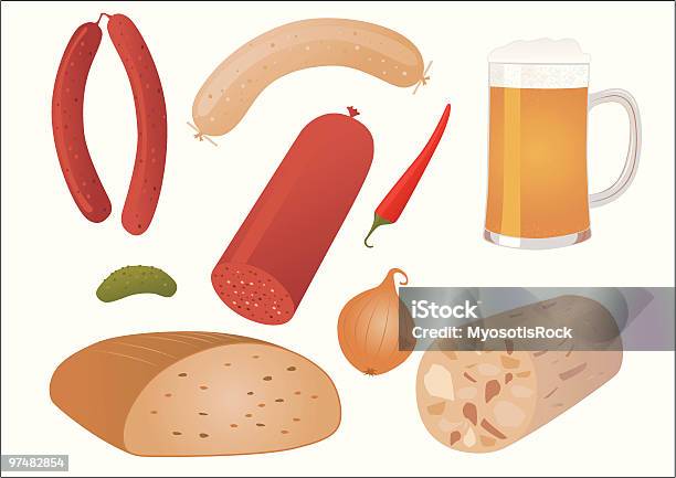 Ilustración de Hogmatar y más Vectores Libres de Derechos de Salchicha en pinchito - Salchicha en pinchito, Alimento, Barra de pan