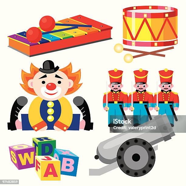 Toys Stock Illustration - Download Image Now - Alphabet, Armed Forces, Clown