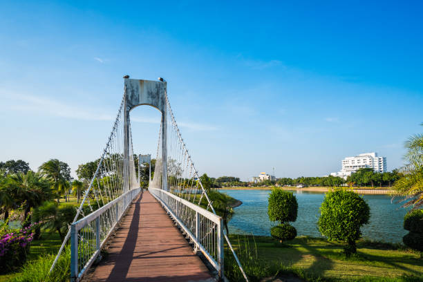 istock The metal rope bridge 974831644