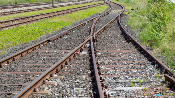 istock railway soft with powerlines and blue sky 974859284