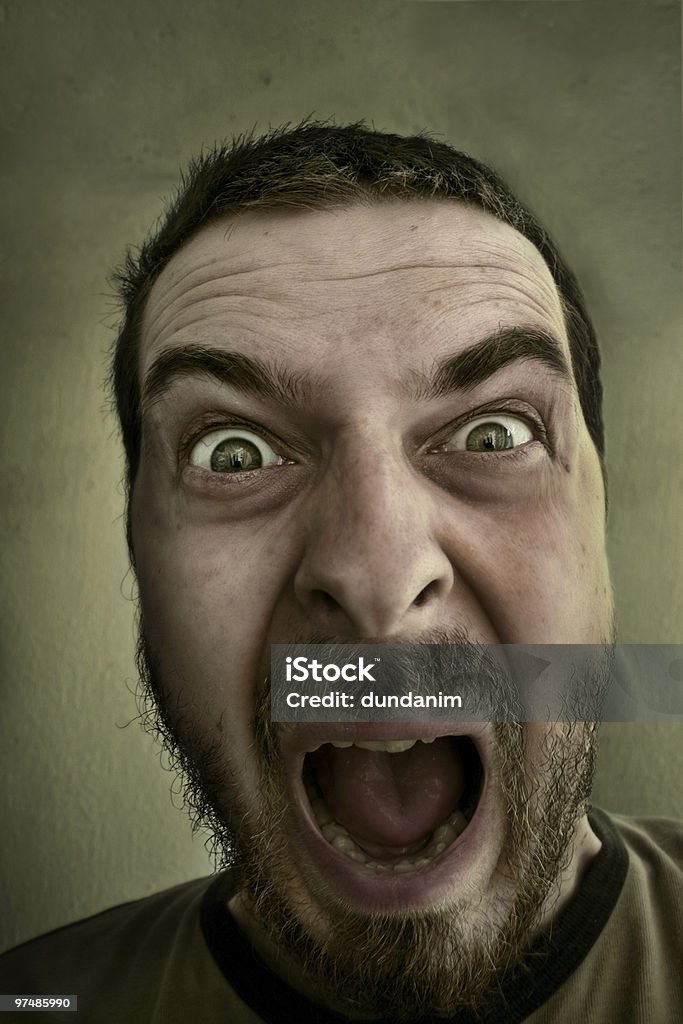 Absolutamente chocado e escandalizado guy - Foto de stock de Aberto royalty-free