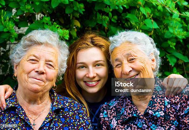 Young Woman And Two Senior Ladies Stock Photo - Download Image Now - Active Seniors, Adult, Adults Only