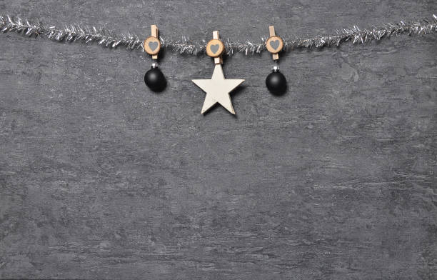 istock Shale board with Christmas decoration as background 974868102