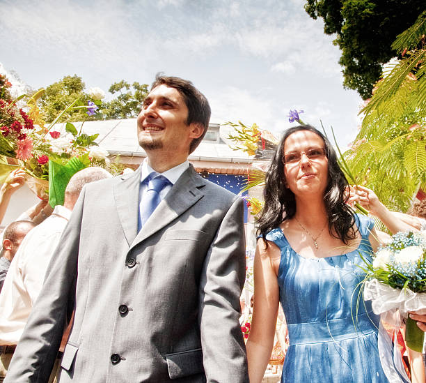 istock Just married happy couple outdoor 97487029