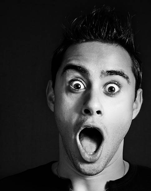 istock Amazed and shocked funny man 97487655