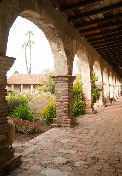 istock Mission San Juan Capistrano stone arches and gardens 97488663
