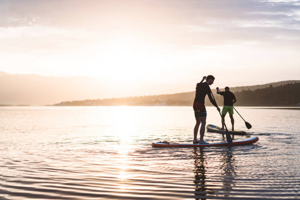 istock Magical spot for paddleboarding on croatian island Krk 974888782