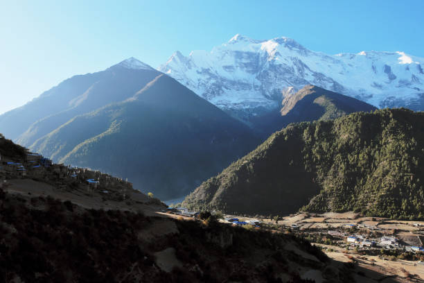 istock High-mountain Nepalese town Pisang 974896026