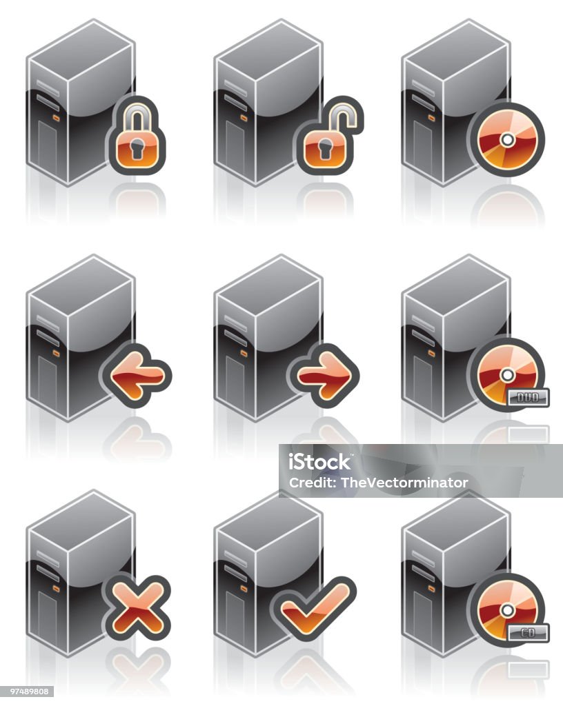 Internet Computer and Software Icons Set. Design Elements  Accessibility stock vector