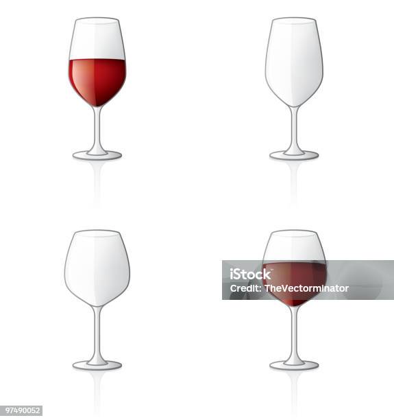 Ilustración de Conjunto De Iconos De Vidrio Elementos De Diseño y más Vectores Libres de Derechos de Bebida - Bebida, Bebida alcohólica, Blanco - Color