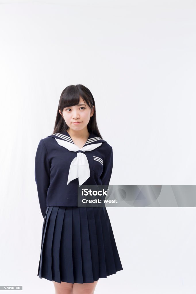 A girls student in a sailor suit Adult Stock Photo
