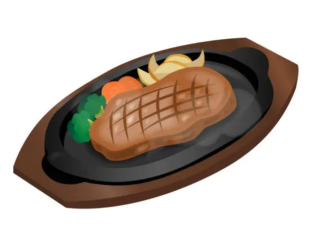 Vector illustration of steak