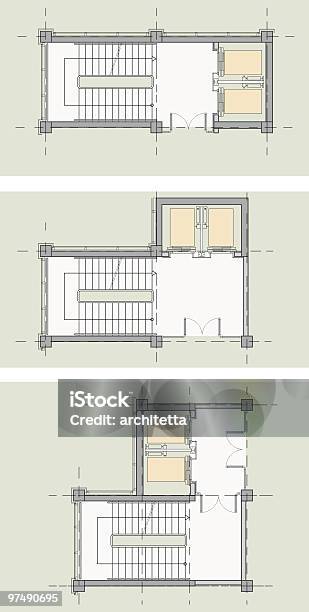 Ilustración de Escalera Del Ascensortipo De Núcleo y más Vectores Libres de Derechos de Arquitectura - Arquitectura, Ascensor, Color - Tipo de imagen