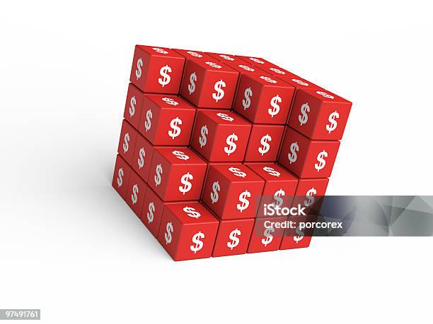 Cubi Con Simbolo Del Dollaro - Fotografie stock e altre immagini di A forma di blocco - A forma di blocco, Attività bancaria, Attività commerciale