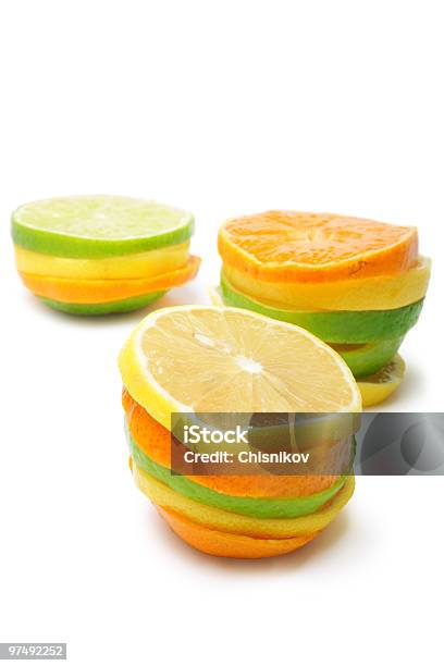 Lime Mandarine Lemon Stock Photo - Download Image Now - Citrus Fruit, Color Image, Cut Out