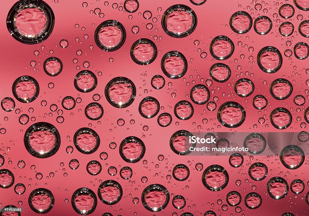 Gotas de água de Fundo vermelho - Royalty-free Abstrato Foto de stock