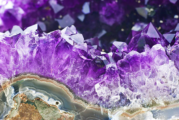 Amethyst druse over agate rock http://lvdm.ru/IMG/CLIPART/istock/ISTOCK_INDEX_Precious_stones.jpg crystal stock pictures, royalty-free photos & images