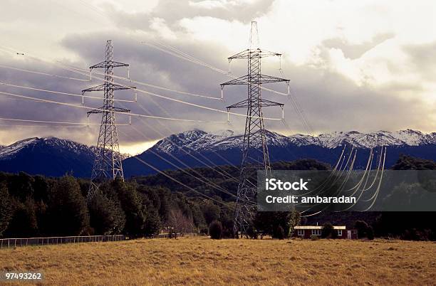 Electricity Pole Stock Photo - Download Image Now - Power Line, New Zealand, Southland - New Zealand