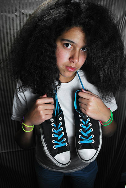 Shoelaces isolated on black background