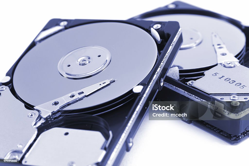 Ouvert les disques durs - Photo de Deux objets libre de droits