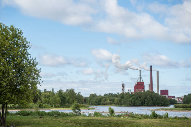 istock Fumes rising from factory 974950586