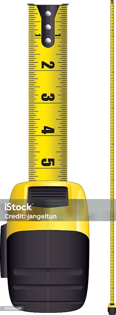 줄자 인치 건설 산업에 대한 스톡 벡터 아트 및 기타 이미지 - 건설 산업, 길이, 노랑 - iStock
