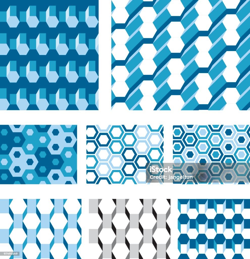 seamless patterns (hexagonal - arte vectorial de Abstracto libre de derechos