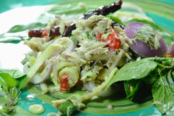 istock spicy and sour mackerel with herb salad 974964086