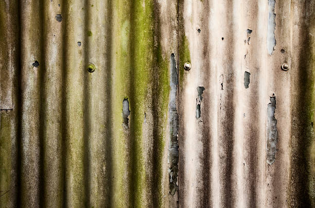 Corrugated iron stock photo