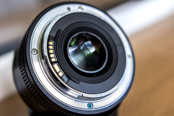 istock Bayonet lens. A lens with a fixed focal length. 974972024