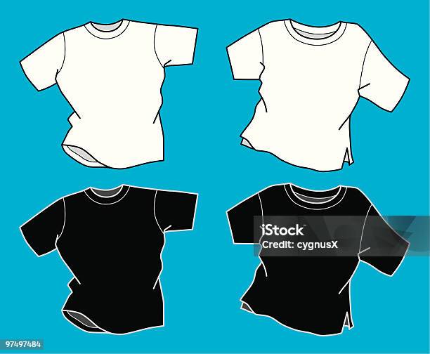 Ilustración de Cuello Redondo Camisetas y más Vectores Libres de Derechos de Adulto - Adulto, Algodón - Textil, Blanco - Color