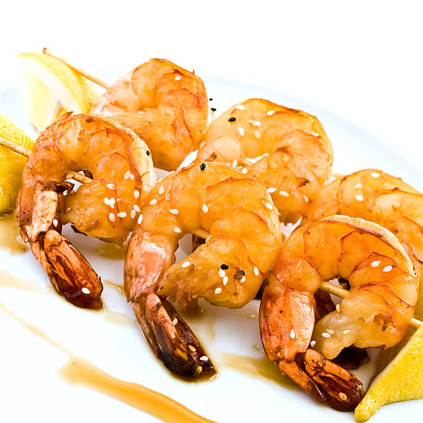 揚げ大海老 - black tiger shrimp ストックフォトと画像