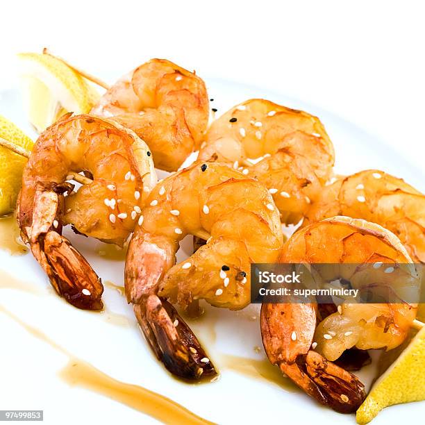 Fried Jumbo Shrimps Stock Photo - Download Image Now - Jumbo Shrimp, Black Tiger Shrimp, Cooked