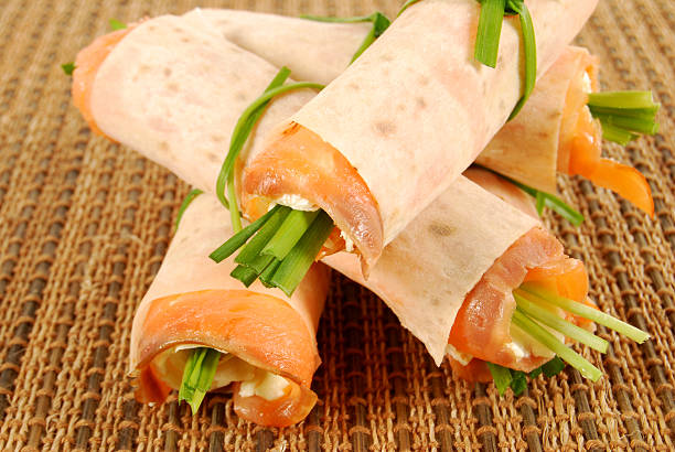 istock Smoked salmon wrap sandwiches 97500034
