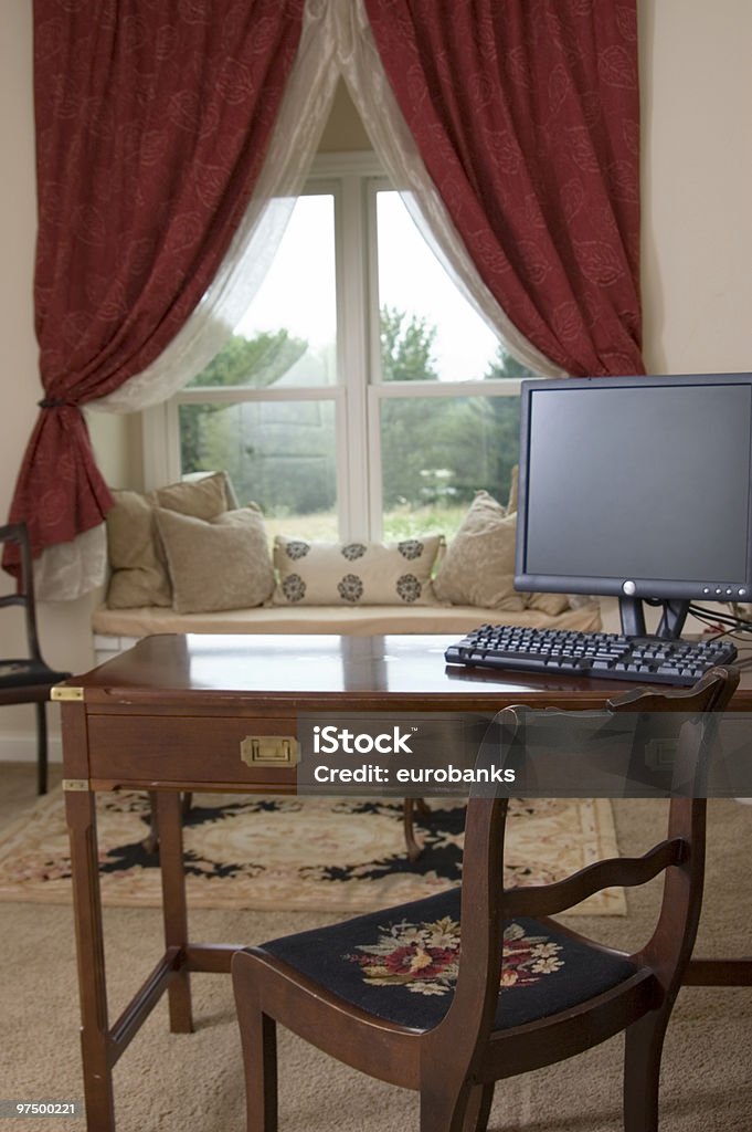 Home Office  Alcove Window Seat Stock Photo