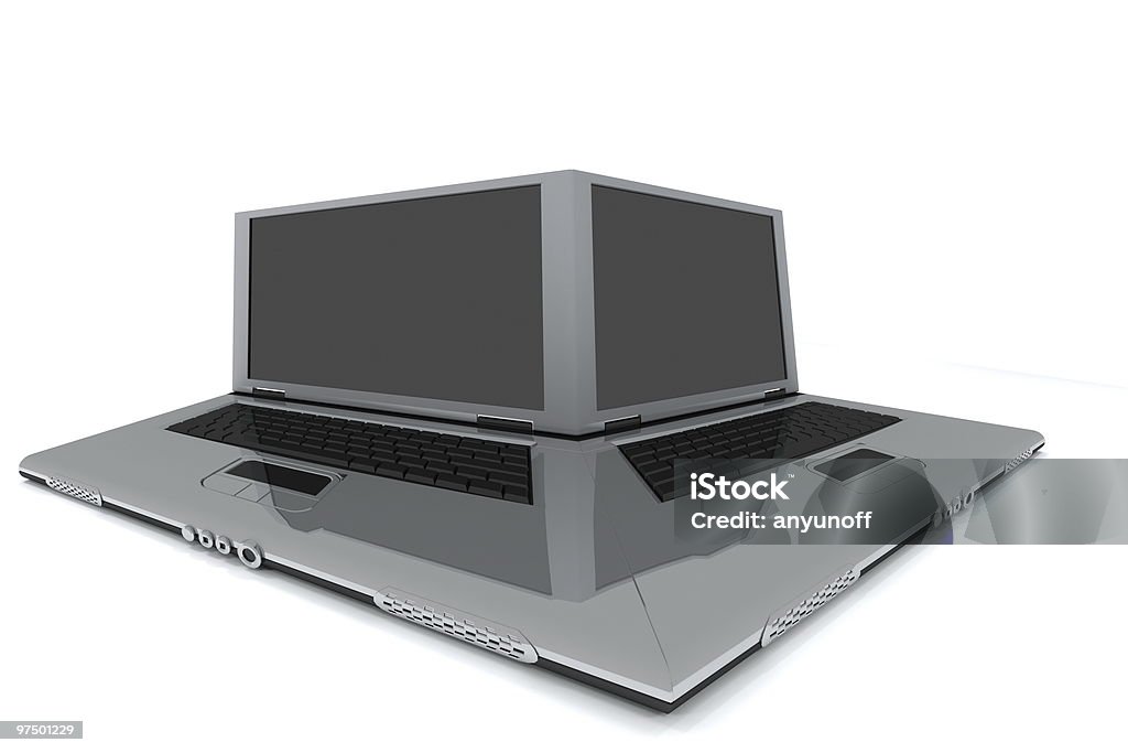 Laptops  Color Image Stock Photo