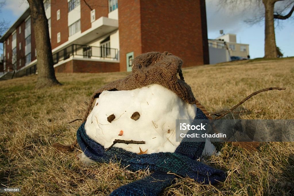 Melted Snowman  Snowman Stock Photo