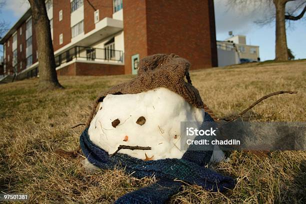 Melted Snowman Stock Photo - Download Image Now - Snowman, Melting, Cold Temperature