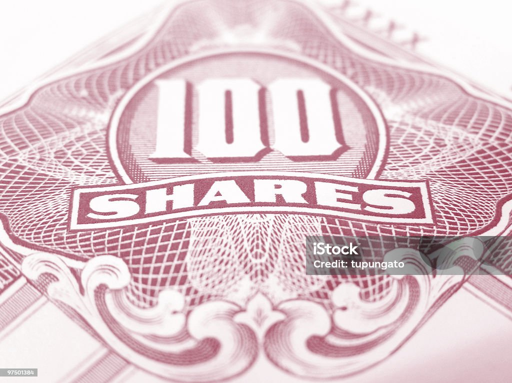 レッドの普通株式券 - カラー画像のロイヤリティフリーストックフォト