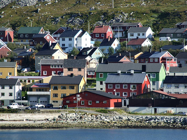 istock Colorful harbor town in Scandinavia 97501451