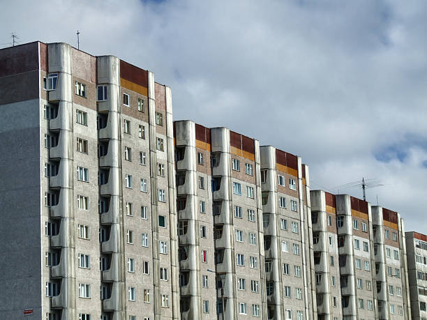 istock Old residential communistic skyscrapers 97501454