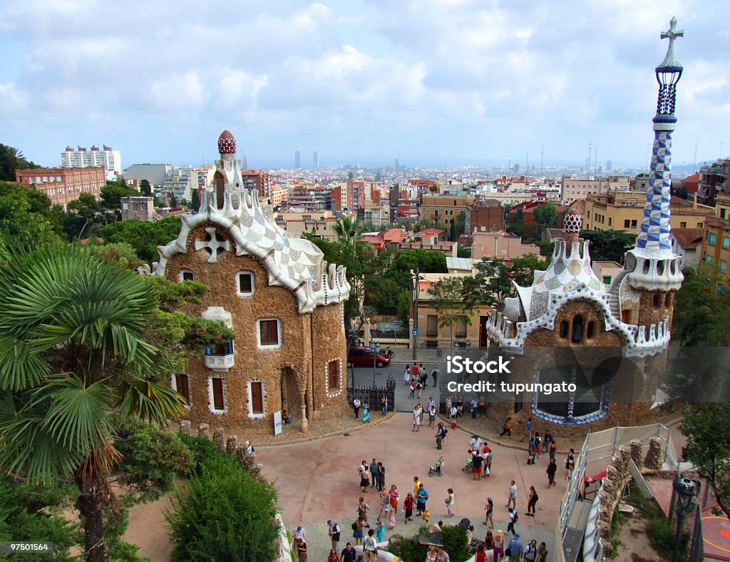 Barcelona Wahrzeichen der Park Guell - Lizenzfrei Antonio Gaudi Stock-Foto