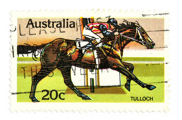 istock Horse racing stamp 97502102