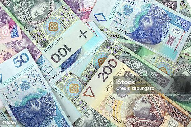 Polish Money In Paper Form With Bills Stock Photo - Download Image Now - Abstract, Backgrounds, Banking