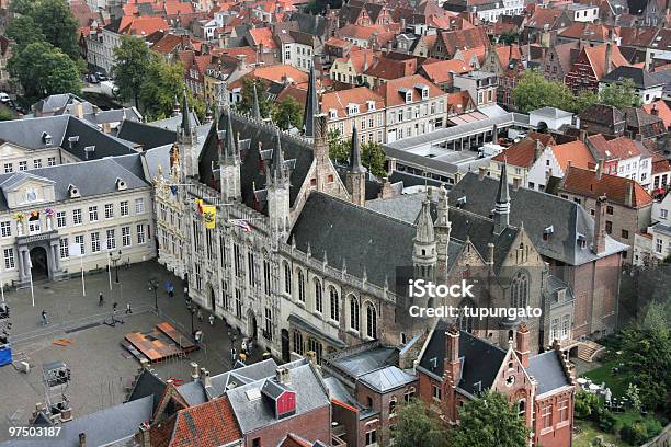 Bruges Stock Photo - Download Image Now - Aerial View, Architecture, Basilica